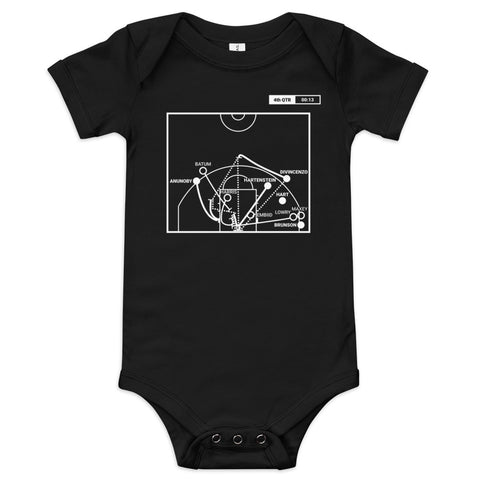 New York Knicks Greatest Plays Baby Bodysuit: Double Bang (2024)