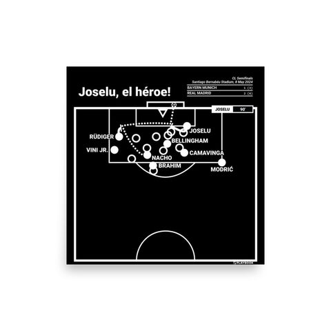 Real Madrid Greatest Goals Poster: Joselu, el héroe! (2024)