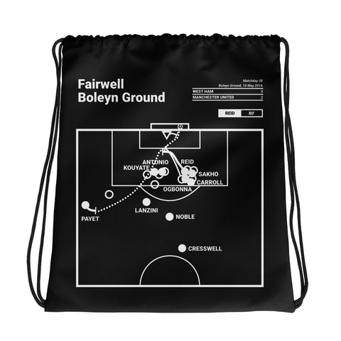 Greatest West Ham United Plays Drawstring Bag: Fairwell Boleyn Ground (2016)