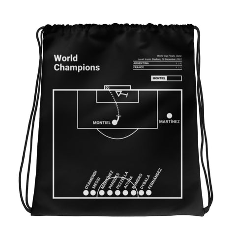 Greatest Argentina Plays Drawstring Bag: World Champions (2022)