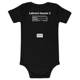 Greatest Cavaliers Plays Baby Bodysuit: Lebron's buzzer 3 (2009)