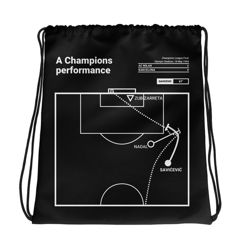 Greatest AC Milan Plays Drawstring Bag: A Champions performance (1994)