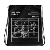 Greatest Panthers Plays Drawstring Bag: Sam Mills Picks It (1997)