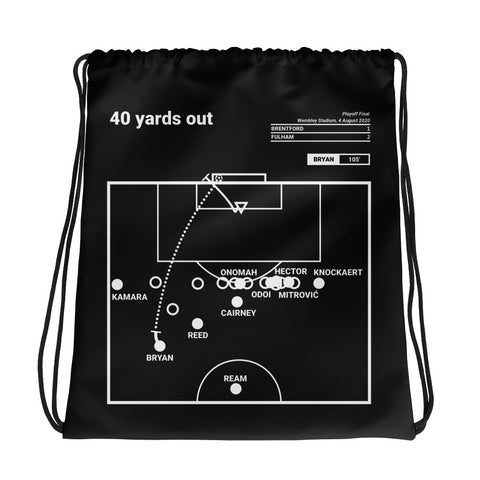 Greatest Fulham Plays Drawstring Bag: 40 yards out (2020)