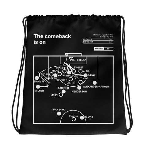 Greatest Liverpool Plays Drawstring Bag: The comeback is on (2019)