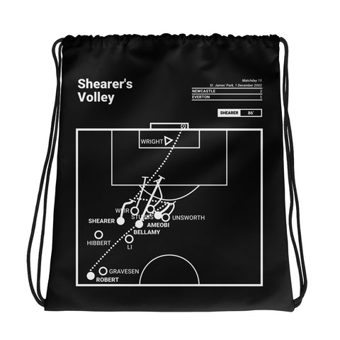 Greatest Newcastle Plays Drawstring Bag: Shearer's Volley (2002)