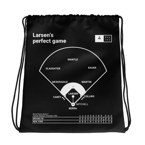 Greatest Yankees Plays Drawstring Bag: Larsen's perfect game (1956)