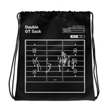 Greatest Ohio State Football Plays Drawstring Bag: Double OT Sack (2014)