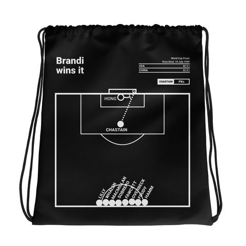 Greatest USWNT Plays Drawstring Bag: Brandi wins it (1999)