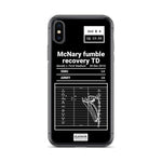 Greatest Army Football Plays iPhone Case: McNary fumble recovery TD (2010)