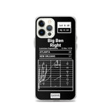 Greatest Falcons Plays iPhone Case: Big Ben Right (1978)