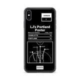 Greatest Hornets Plays iPhone Case: LJ's Portland Poster (1993)