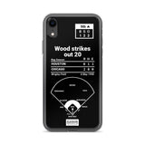 Greatest Cubs Plays iPhone Case: Wood strikes out 20 (1998)