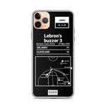Greatest Cavaliers Plays iPhone Case: Lebron's buzzer 3 (2009)