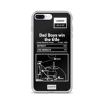 Greatest Pistons Plays iPhone Case: Bad Boys win the title (1989)