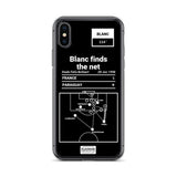 Greatest France Plays iPhone Case: Blanc finds the net (1998)