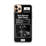 Greatest Warriors Plays iPhone Case: Rick Barry's 38pt Game (1975)