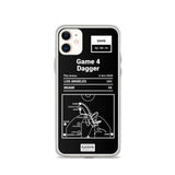 Greatest Los Angeles Plays iPhone  Case: Game 4 Dagger (2020)