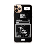 Greatest Los Angeles Plays iPhone  Case: Game 4 Dagger (2020)