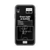 Greatest Liverpool Plays iPhone Case: Great night at Anfield (1977)
