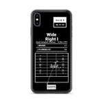 Greatest Miami Football Plays iPhone Case: Wide Right I (1991)