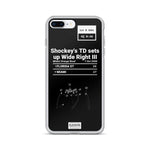 Greatest Miami Football Plays iPhone Case: Shockey's TD sets up Wide Right III (2000)