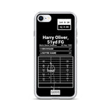 Greatest Notre Dame Football Plays iPhone Case: Harry Oliver, 51yd FG (1980)