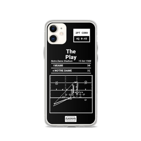 Greatest Notre Dame Football Plays iPhone Case: The Play (1988)