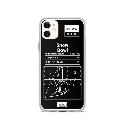 Greatest Notre Dame Football Plays iPhone Case: Snow Bowl (1992)