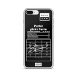 Greatest Saints Plays iPhone Case: Porter picks Favre (2010)