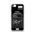 Greatest Saints Plays iPhone Case: Porter picks Favre (2010)
