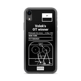 Greatest Islanders Plays iPhone  Case: Volek's OT winner (1993)