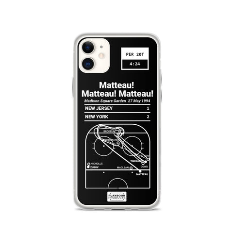 Greatest Rangers Plays iPhone Case: Matteau! Matteau! Matteau! (1994)