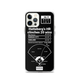 Greatest Athletics Plays iPhone Case: Hatteberg's HR clinches 20 wins (2002)