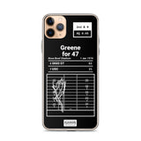 Greatest Ohio State Football Plays iPhone Case: Greene for 47 (1974)