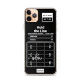 Greatest Oregon Football Plays iPhone Case: Hold the Line (1989)