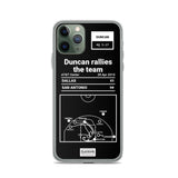 Greatest Spurs Plays iPhone Case: Duncan rallies the team (2014)