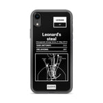 Greatest Spurs Plays iPhone Case: Leonard's steal (2014)