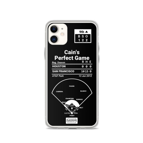 Greatest Giants Plays iPhone Case: Cain's Perfect Game (2012)