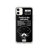 Greatest Giants Plays iPhone Case: Panik on the wild pitch (2014)