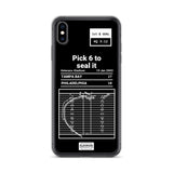 Greatest Buccaneers Plays iPhone Case: Pick 6 to seal it (2003)