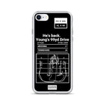 Greatest Titans Plays iPhone Case: He's back. Young's 99yd Drive (2009)