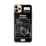 Greatest Wisconsin Football Plays iPhone Case: Badger Invasion (1994)