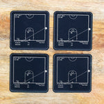 Knight Throws the Chair Play: Leatherette Coasters (Set of 4)