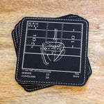Greatest Broncos Vintage Plays: Leatherette Coasters (Set of 4)