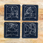 <b>2023 Champions</b> Golden Knights Plays: Leatherette Coasters (Set of 4)