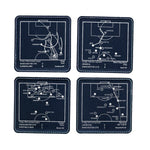 Greatest Manchester United Vintage Plays: Leatherette Coasters (Set of 4)