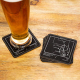 Greatest Manchester United Vintage Plays: Leatherette Coasters (Set of 4)
