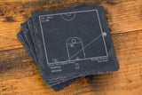 Knight Throws the Chair: Slate Coasters (Set of 4)