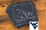 Greatest West Virginia Basketball Plays: Slate Coasters (Set of 4)